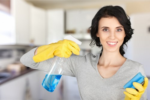 Stairwell and banister cleaning in a shared property