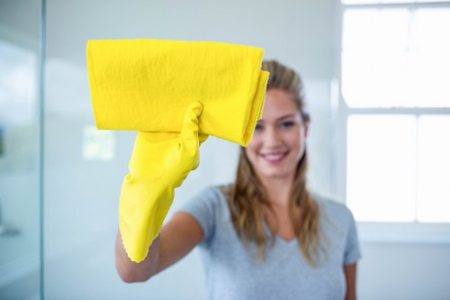 Cleaning reception and shared office areas in a Paddington business premises